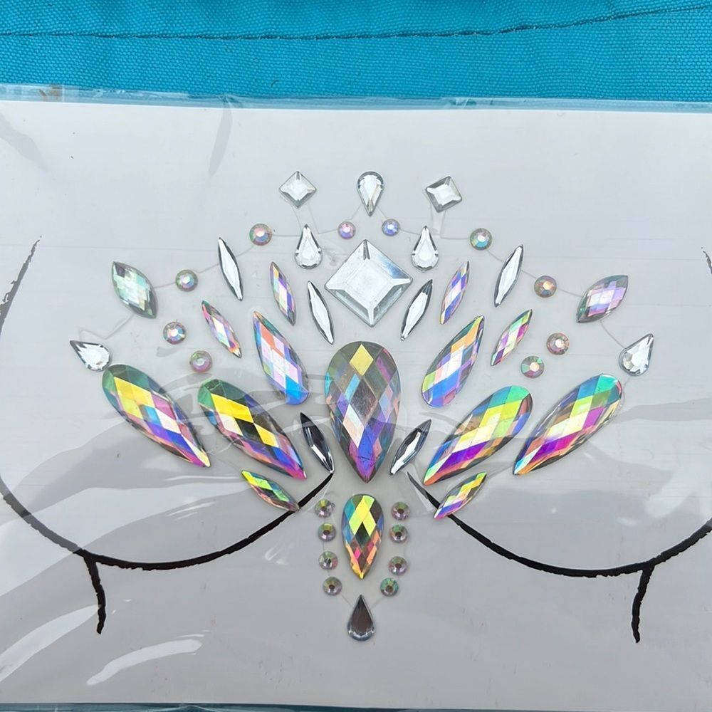 Hot Body Jewels High Quality Sticker Tattoos- Actual Gems - Picture 1 of 2